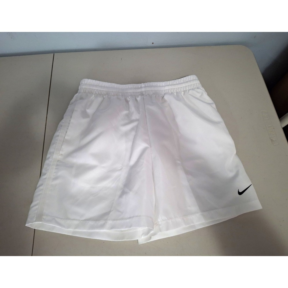 Nike Dri-FIT Standard Fit White Shorts Drawstring Elastic Waist Size L
